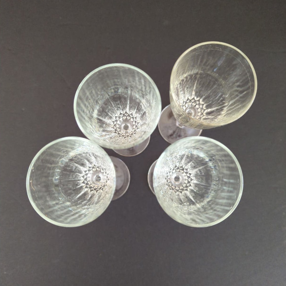 Vintage 1965 Diamant by Cristal D'Arques-Durand Fluted Champagne Set of Four - Picture 8 of 11